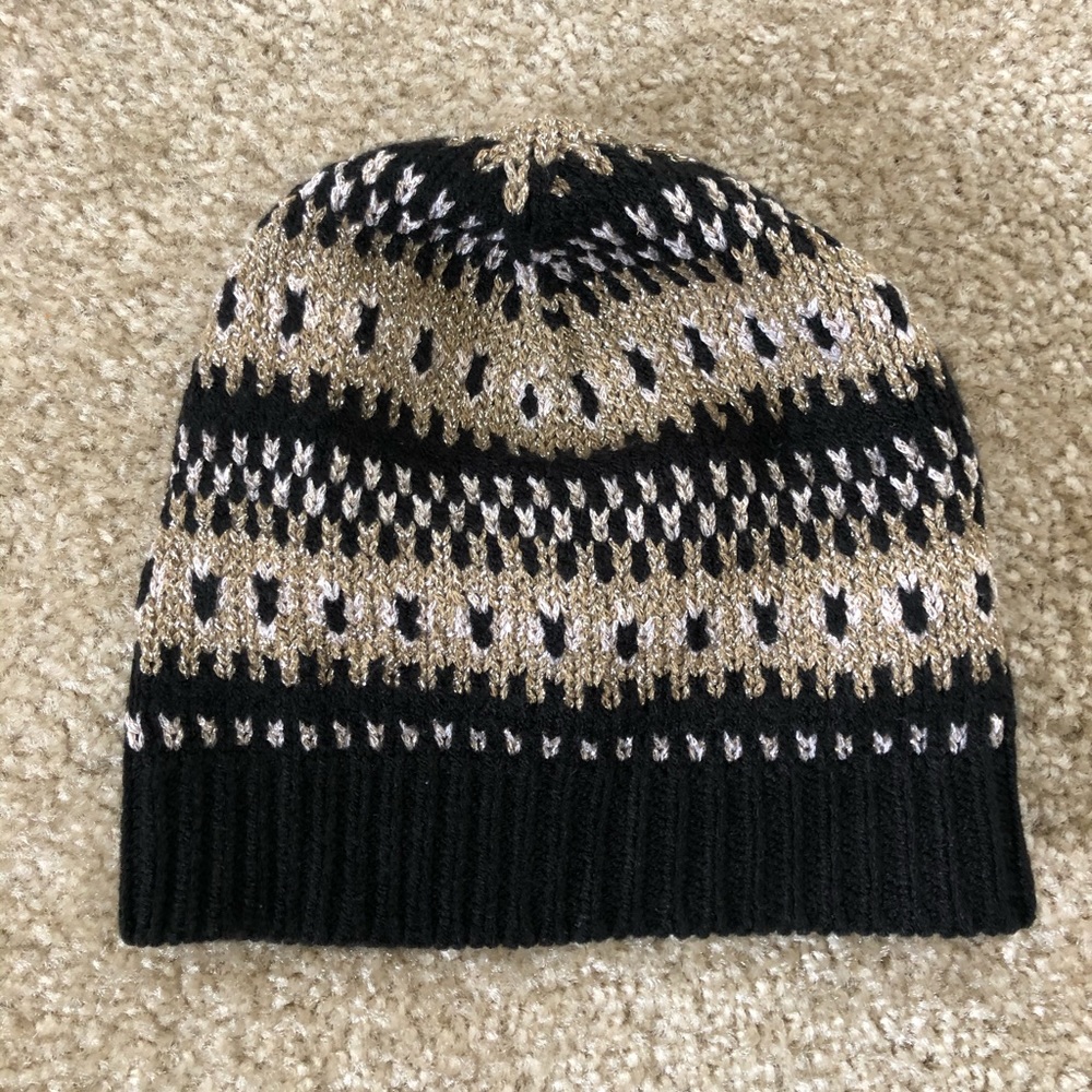 Black and Gold Winter Hat